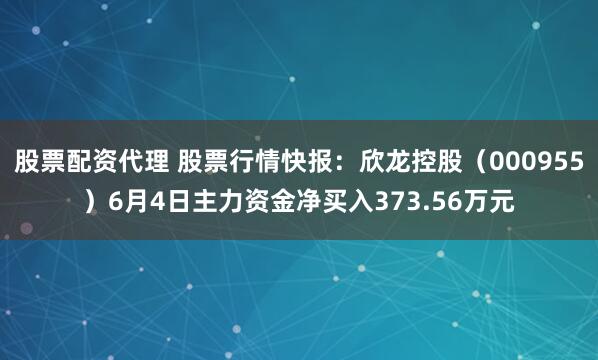 股票配资代理 股票行情快报：欣龙控股（000955）6月4日主力资金净买入373.56万元
