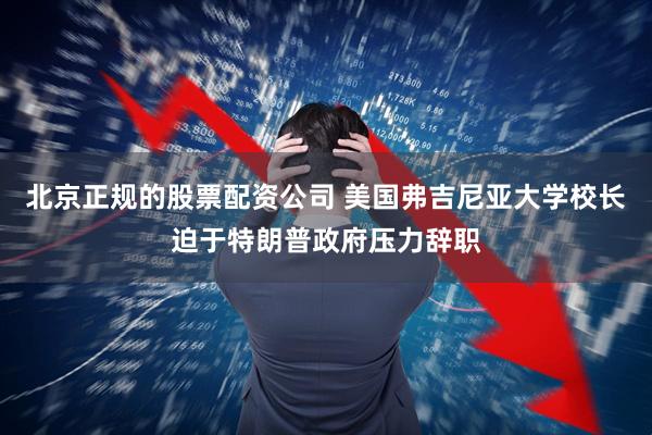 北京正规的股票配资公司 美国弗吉尼亚大学校长迫于特朗普政府压力辞职